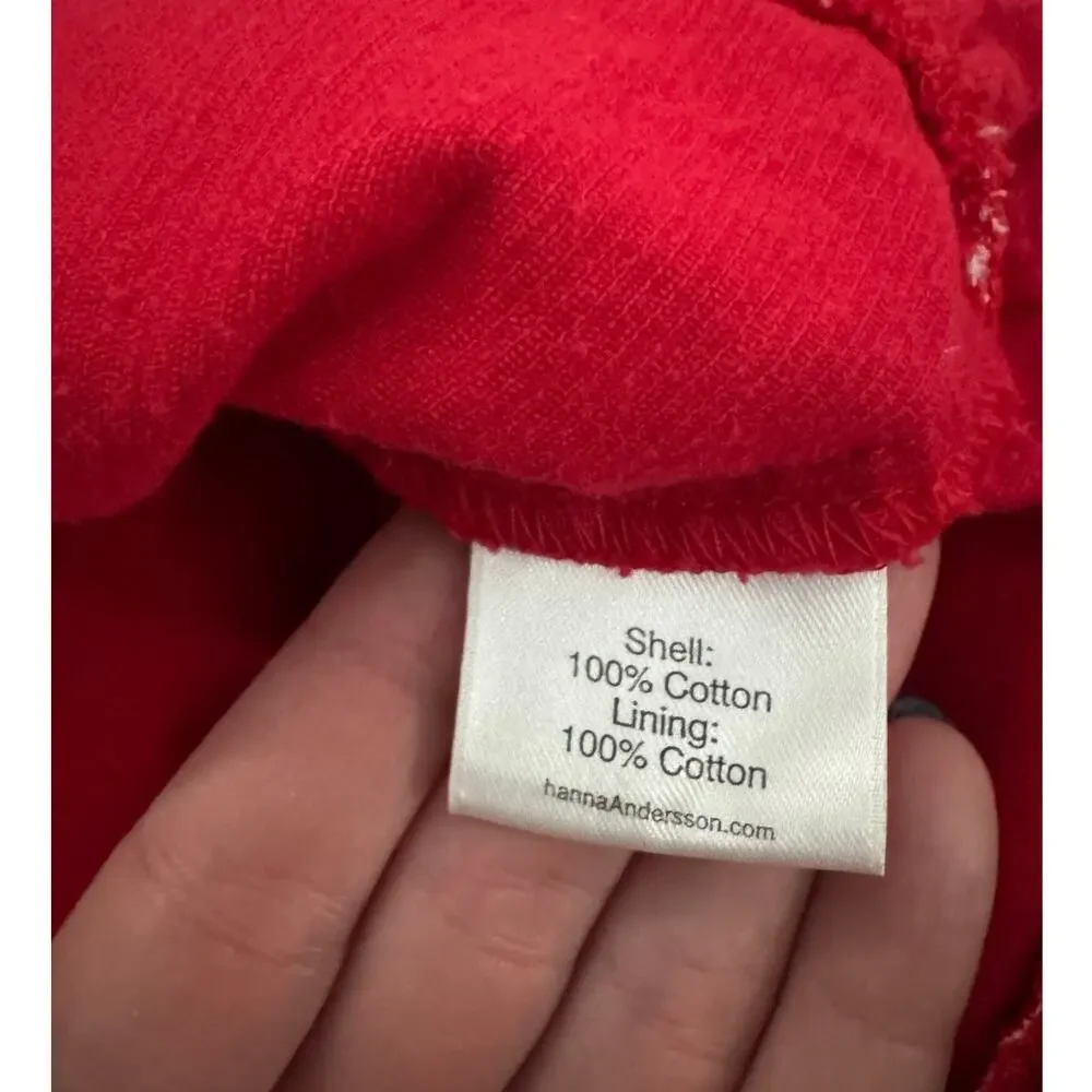 Hanna Andersson | Red Corduroy Dress with Lace Trim | Size 150 / US 12